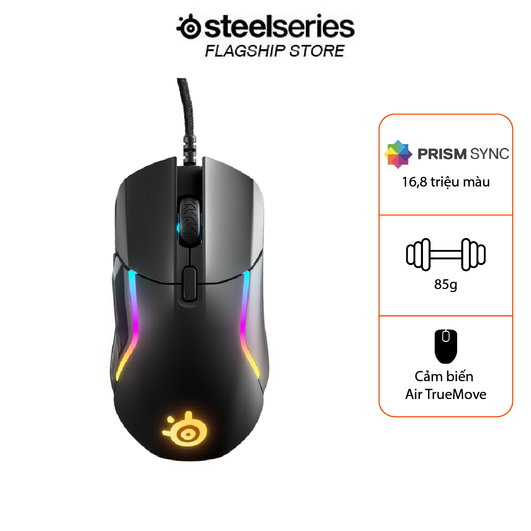 Chuột có dây SteelSeries Rival 5 RGB - Hàng Chính Hãng