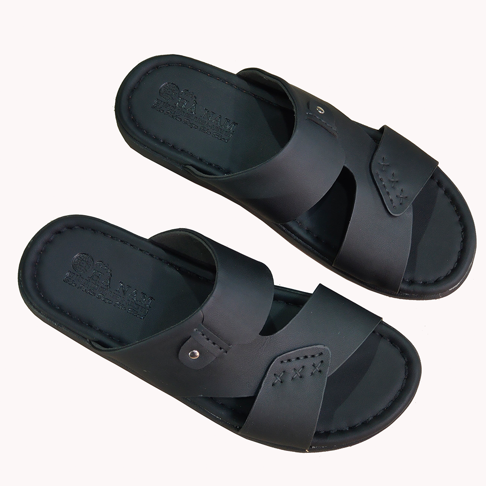 Dép Nam Quai Ngang HÀ NAM Da Bò Thật Cao Cấp DNA2217