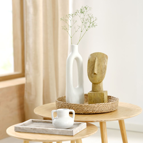 Lọ hoa | JYSK Ingemar | gốm | trắng | R10xD8xC34cm