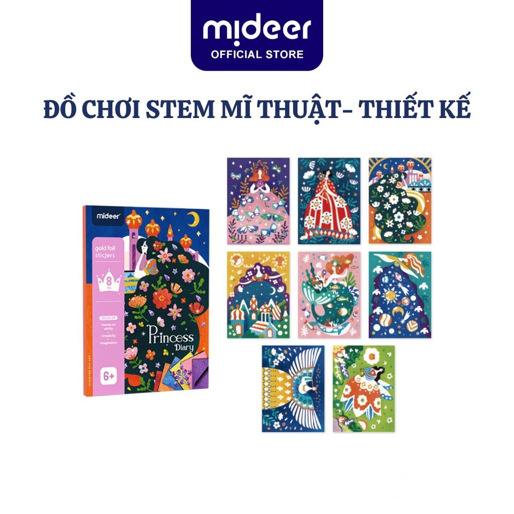 Đồ Chơi Mỹ Thuật Thiết kế Tranh công chúa Mideer Gold Foil Stickers