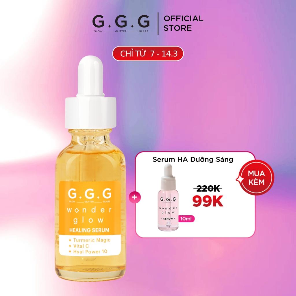 Tinh Chất HA &amp; Vitamin C Dưỡng Sáng Mờ Thâm Mụn GGG Wonder Glow Healing Serum 30ml