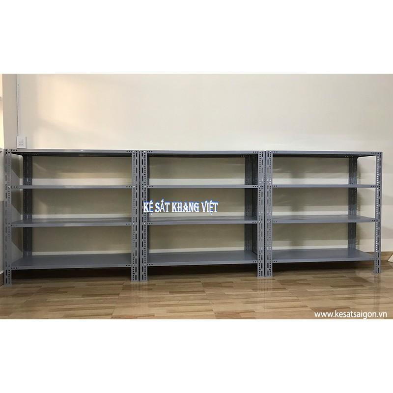 (1m x 0.4 x 1.2m) Kệ sắt v lỗ 4 tầng (Dài 1m x Rộng 0.4m x Cao 1.2m x 4 Mâm)