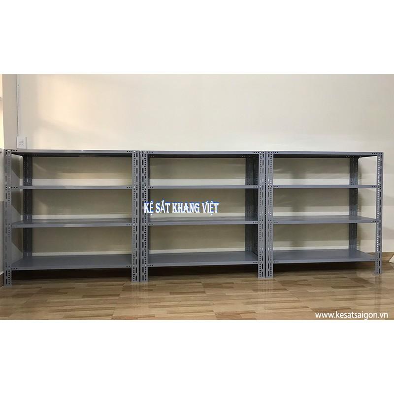 (1m x 0.4 x 1.2m) Kệ sắt v lỗ 4 tầng (Dài 1m x Rộng 0.4m x Cao 1.2m x 4 Mâm)