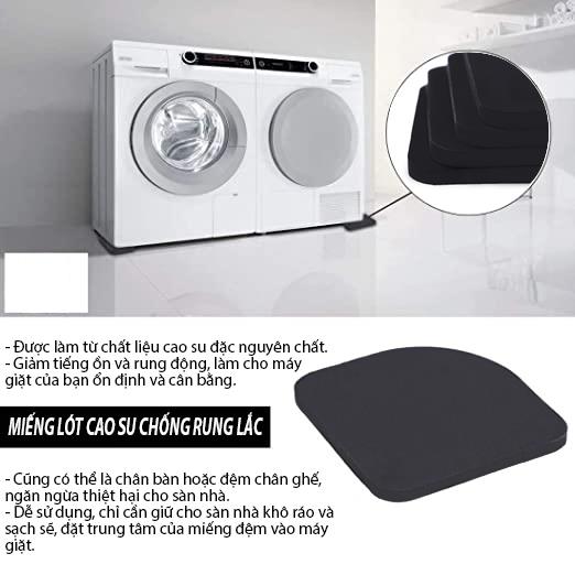 Hình ảnh Đệm lót chân máy giặt tủ lạnh chống rung chống trượt GNG ( Bộ 4 Miếng )