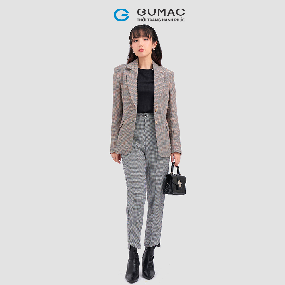 Quần ống đứng lai xéo QC12048 thời trang GUMAC
