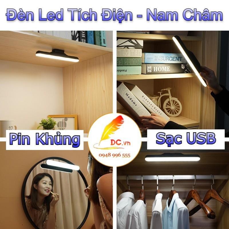 Đèn Led Tích Điện 1800mAh Đèn Led Cảm Ứng Điểm Chạm Thông Minh Sạc USB Dán Tường Gắn Nam Châm Để Bàn Học Bàn Làm Việc