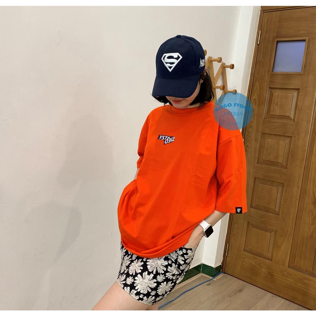 Aó thun freesize màu cam nam nữ