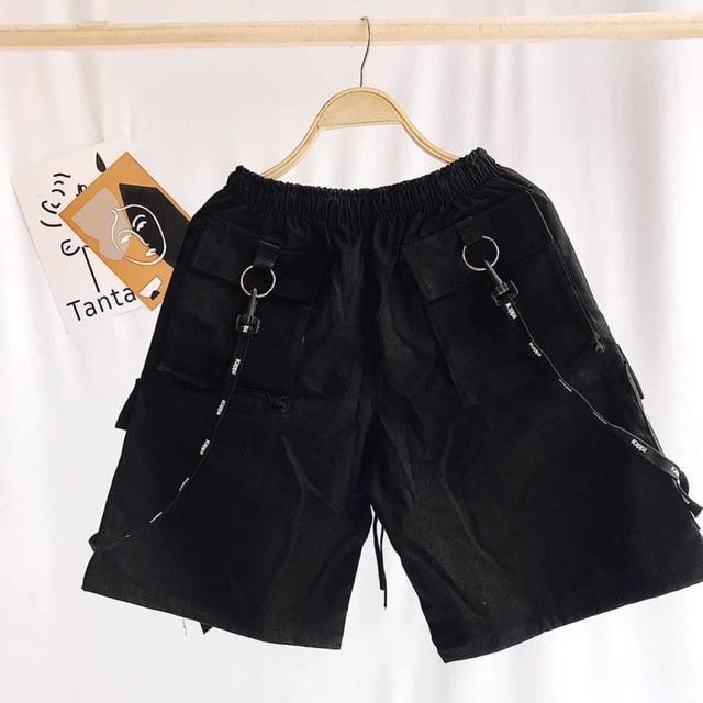 Quần kaki lửng có dây luồng khoá nam nữ