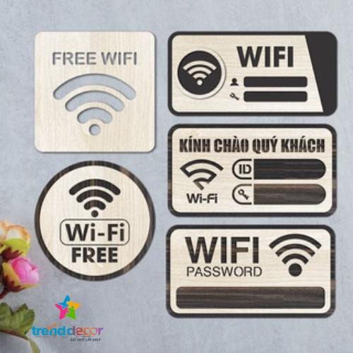 Bảng Gỗ Decor Treo Tường Trang Trí Wifi