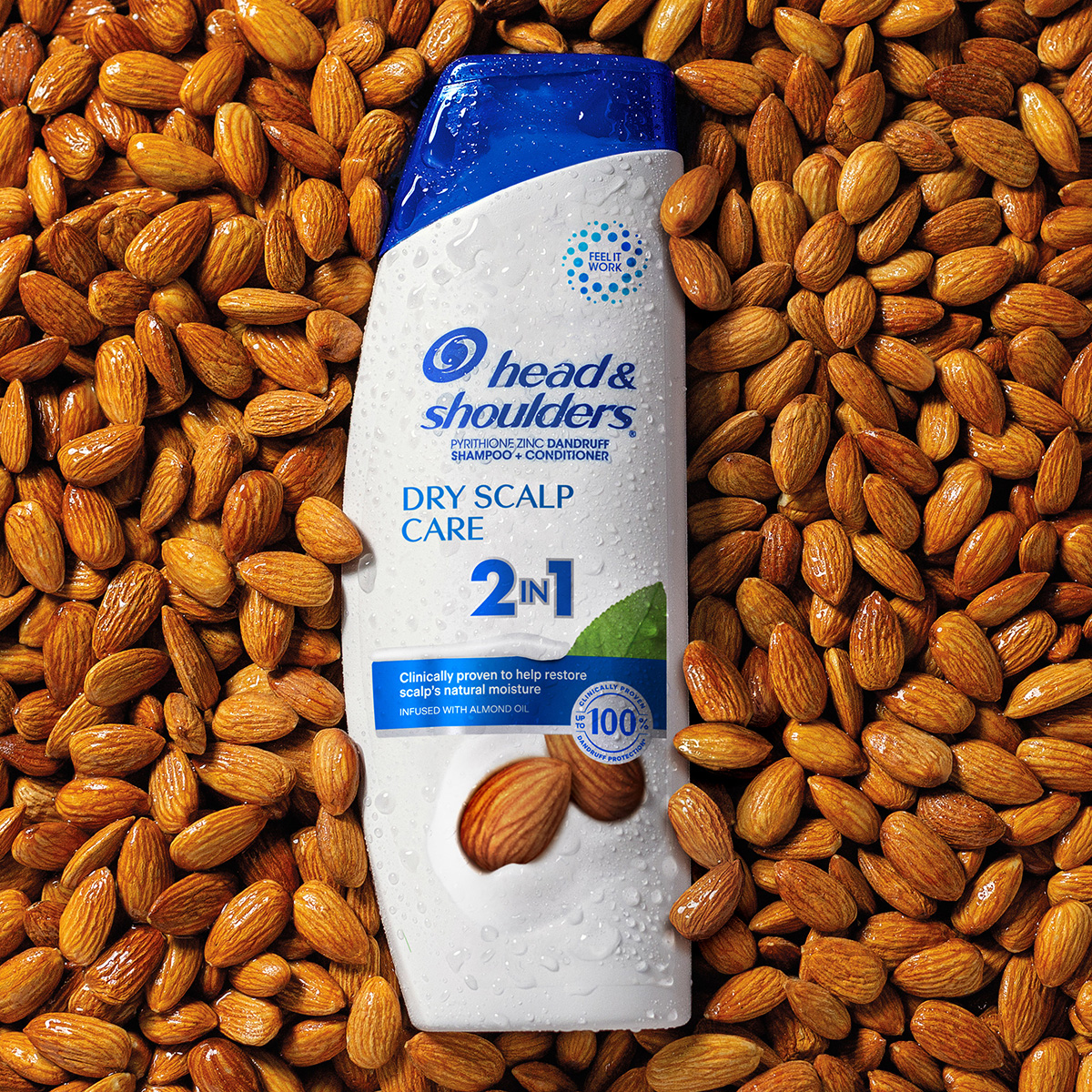 Dầu Gội Và Xả Head &amp; Shoulders Dry Scalp Care 2in1 With Almond Oil Với Dầu Hạnh Nhân 400ml