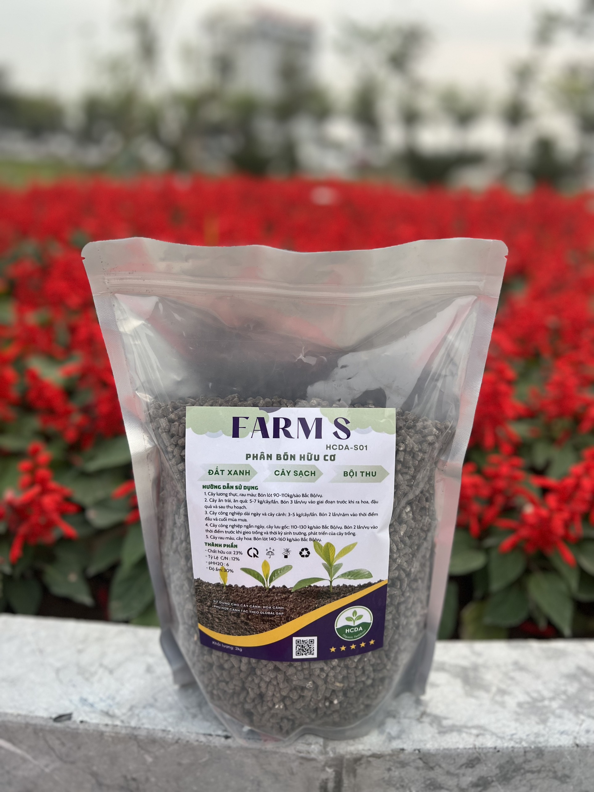 Phân Hữu Cơ FARM'S - HCDA S01 Dành Cho Hoa Cây Cảnh - S01CC. Loại 2kg
