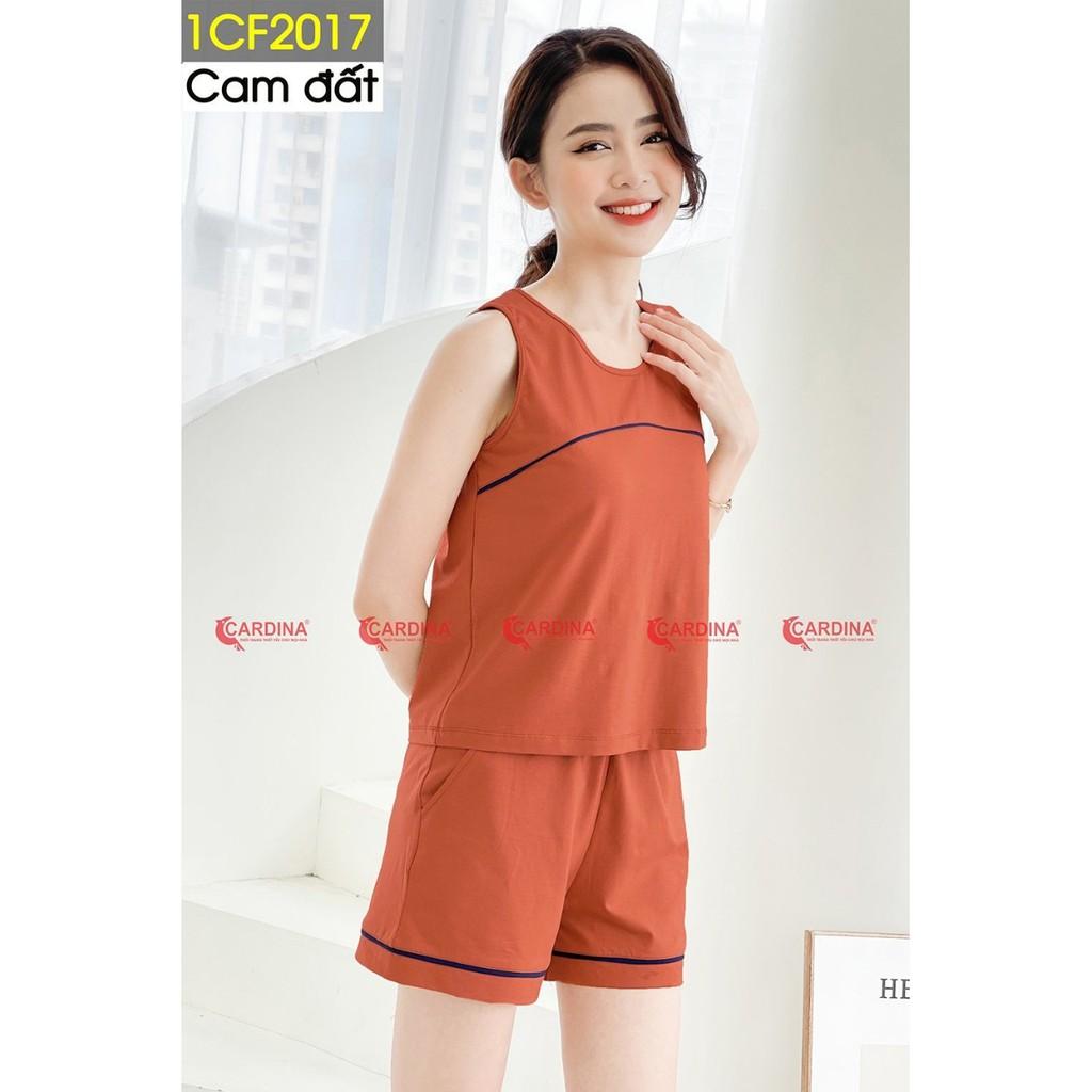 Bộ mặc nhà nữ Cardina sát nách Cotton Nhật
