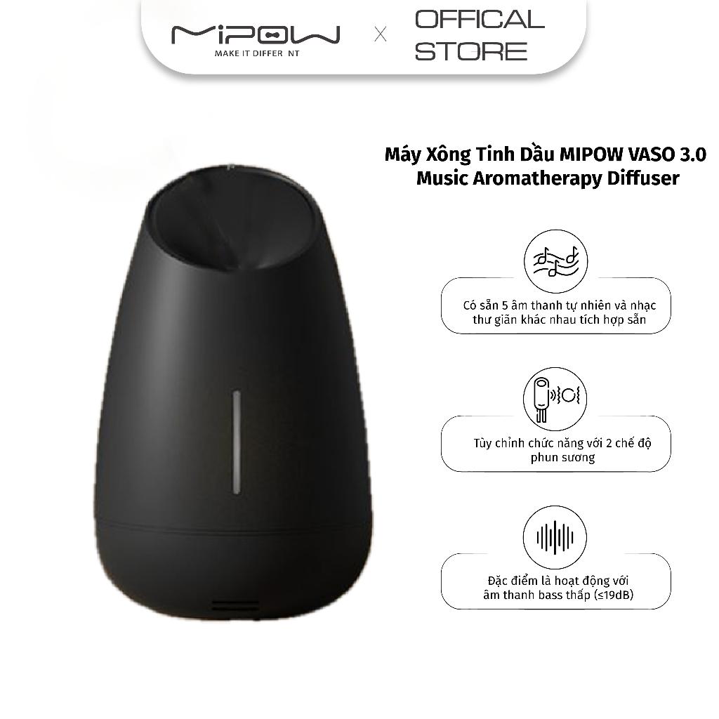 Máy Xông Tinh Dầu MIPOW VASO 3.0 Music Aromatherapy Diffuser BTA200S - Khuếch Tán Hương Thơm, Tạo Ẩm, Phát Nhạc