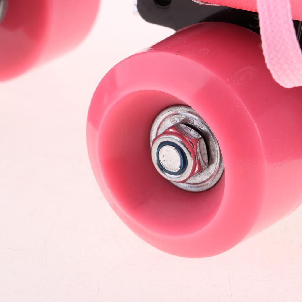 Children Roller Skates Double Row Skating Shoes Sliding Kids Pink