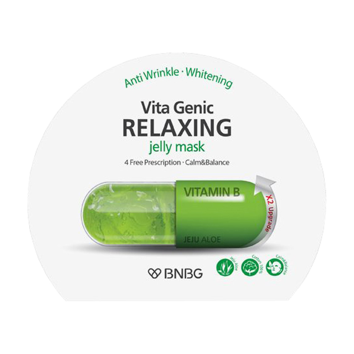 Mặt Nạ Giấy BNBG Vita Genic Relaxing Jelly Mask (Xanh lá) 30ml