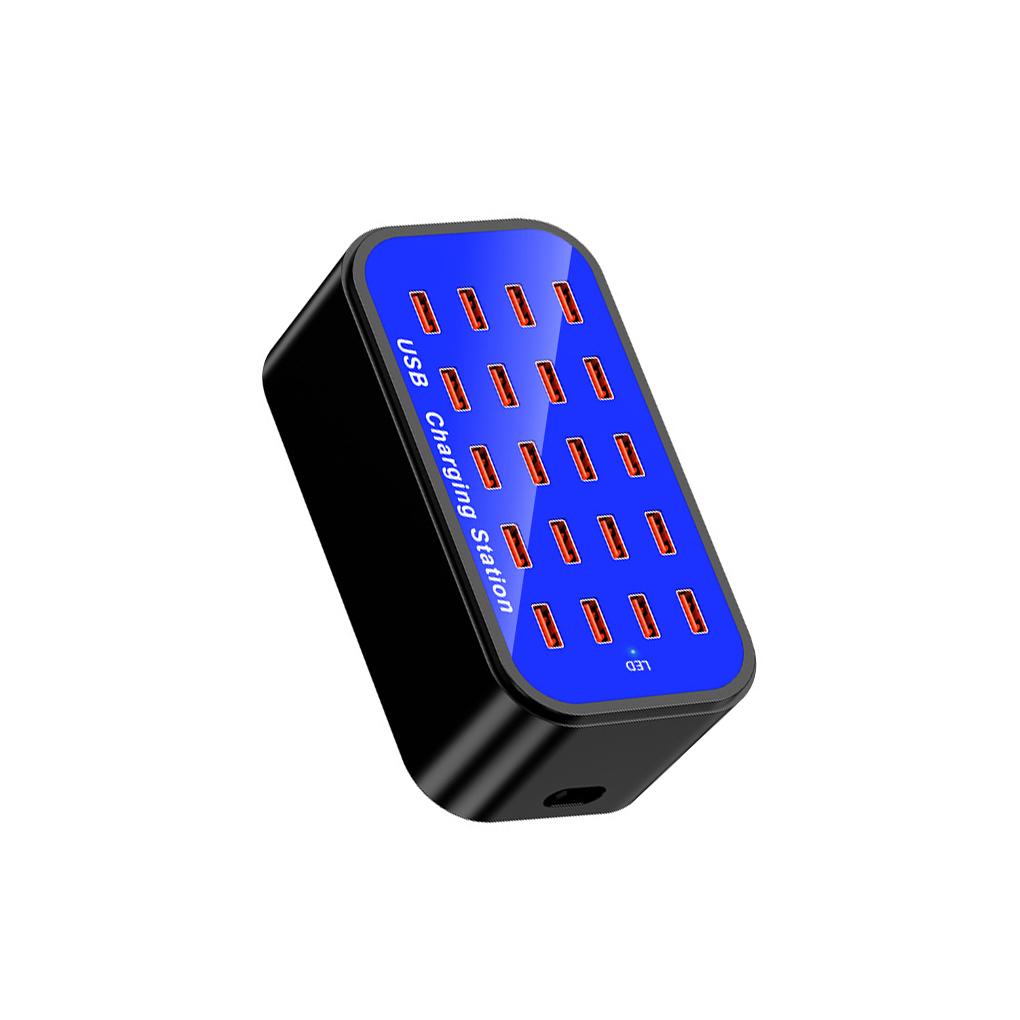 100W Universal 20 Ports Tablet Sạc điện thoại di động Trạm sạc thông minh tại nhà Phòng khách Phòng ngủ Bộ chuyển đổi USB
