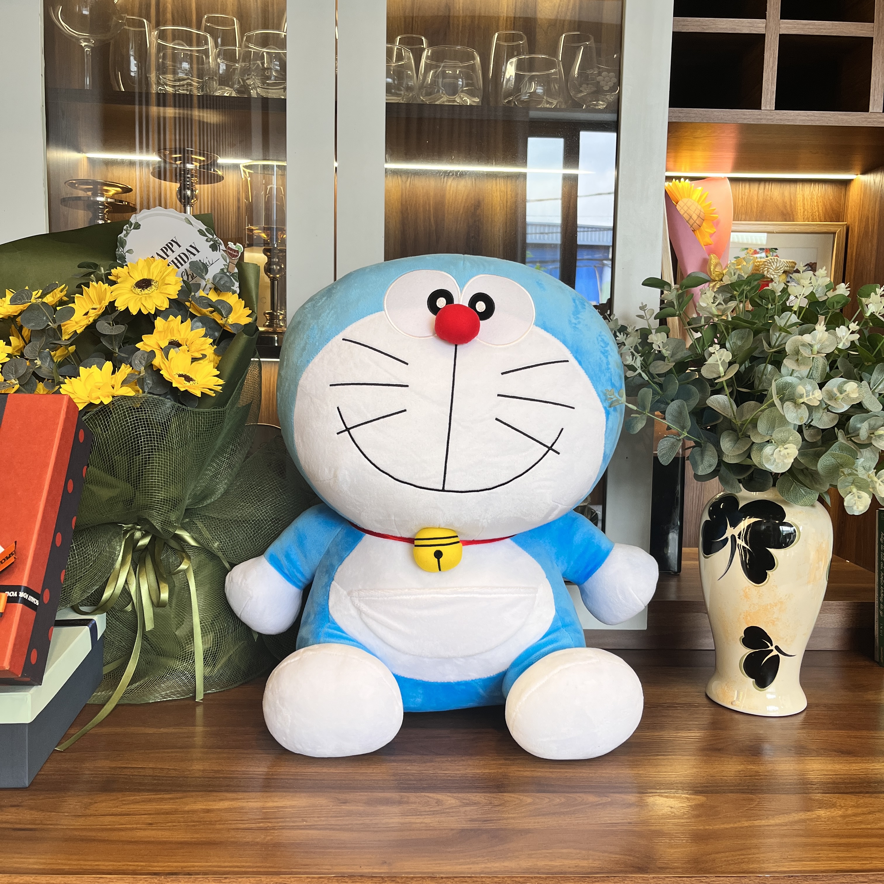 Gấu bông Doraemon, Thú bông Doraemon Size L, Gấu bông khổng lồ 52cm  - Sản Phẩm Có Bản Quyền, Phân Phối Bởi Teenbox