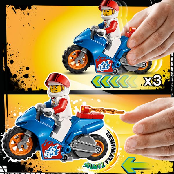 BỘ LẮP RÁP LEGO CITY 60298 XE ĐUA MÔ TÔ CỦA EVEL KNIEVEL