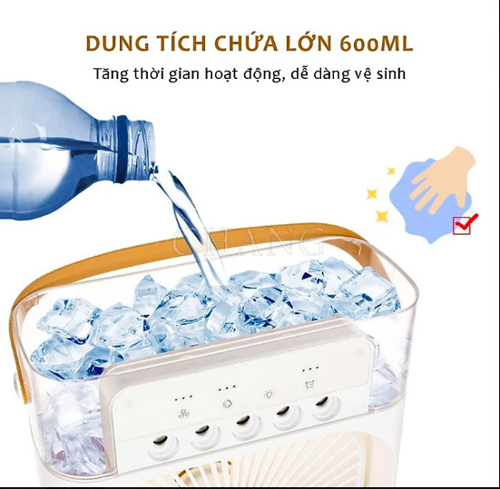 Quạt Hơi Nước Mini, Quạt Phun Sương Mini Tạo Ẩm Làm Mát Để Bàn