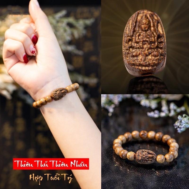 Vòng tay trầm mặt phật bản mệnh Thơm tự nhiên