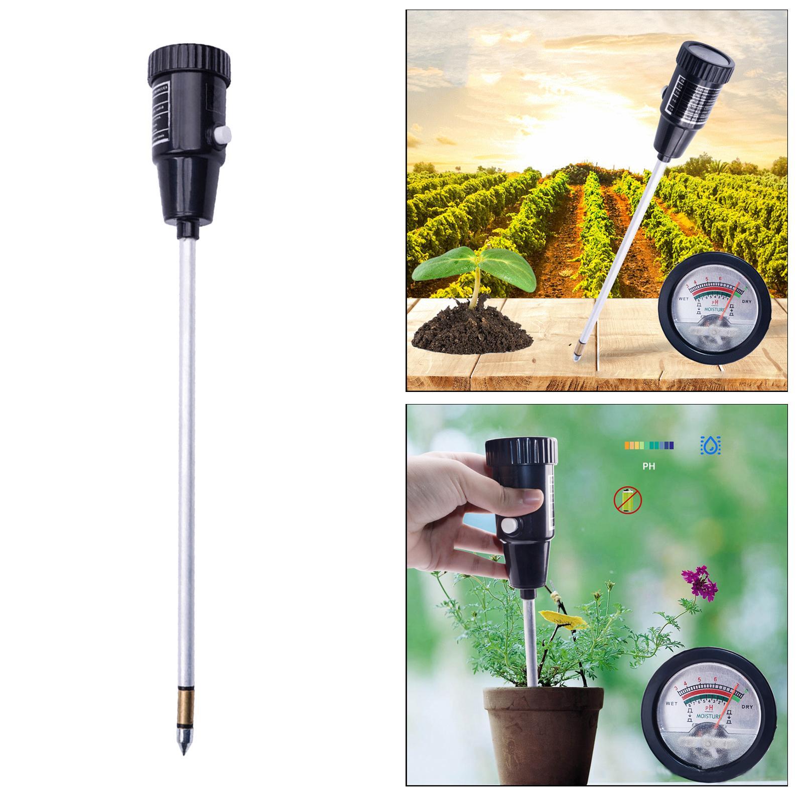 Compact Long Soil pH Moisture Meter Tester Tool 11.6 inches for Farm Indoor
