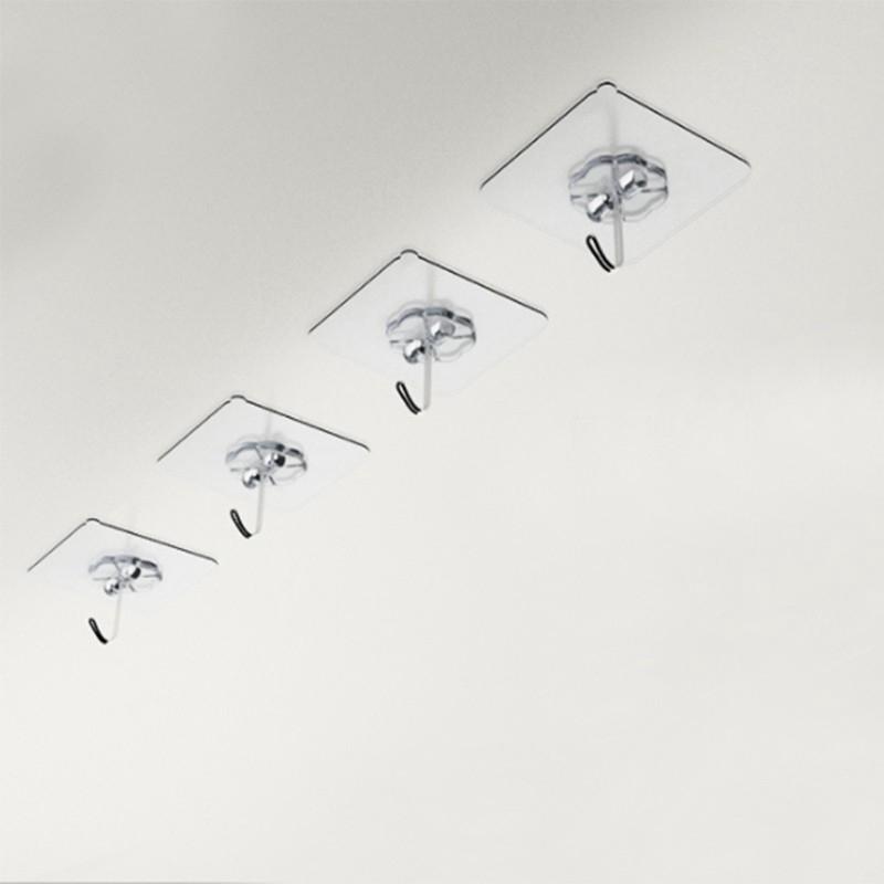 4pcs Strong Transparent Suction Suction Sucker Wall Hooks Hanger mm