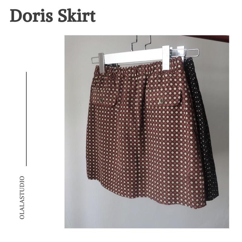 OLALASTUDIO Chân váy dạ có lót quần Doris