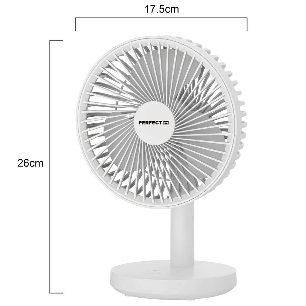 Quạt Để Bàn Có Sạc Tích Điện Perfect PF-QB2170  - Hàng chính hãng