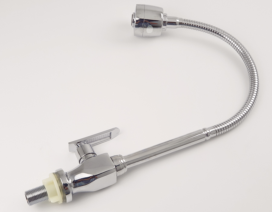 Vòi rửa chén lạnh cần lò xo Đồng mạ Chrome Eurolife EL-RC01