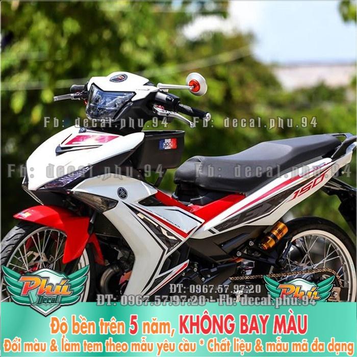 Tem rời EX 150 trắng đỏ chữ EX