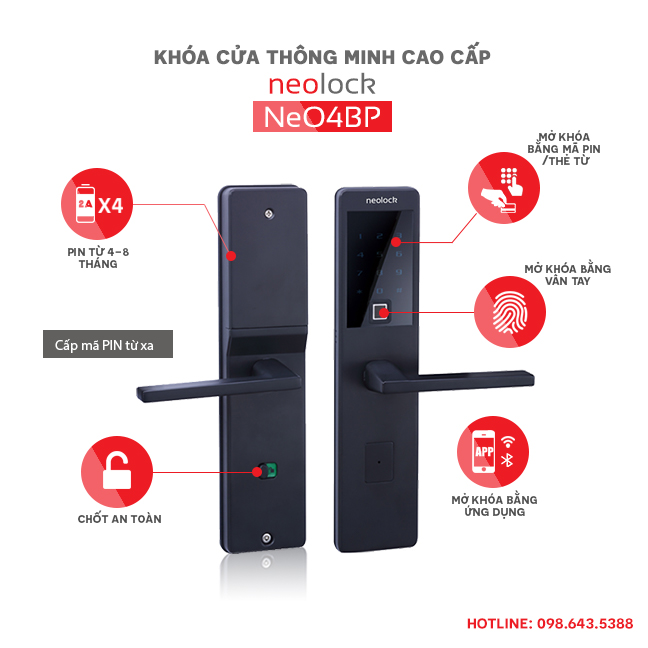 Khóa Cửa Thông Minh Neolock - neo4