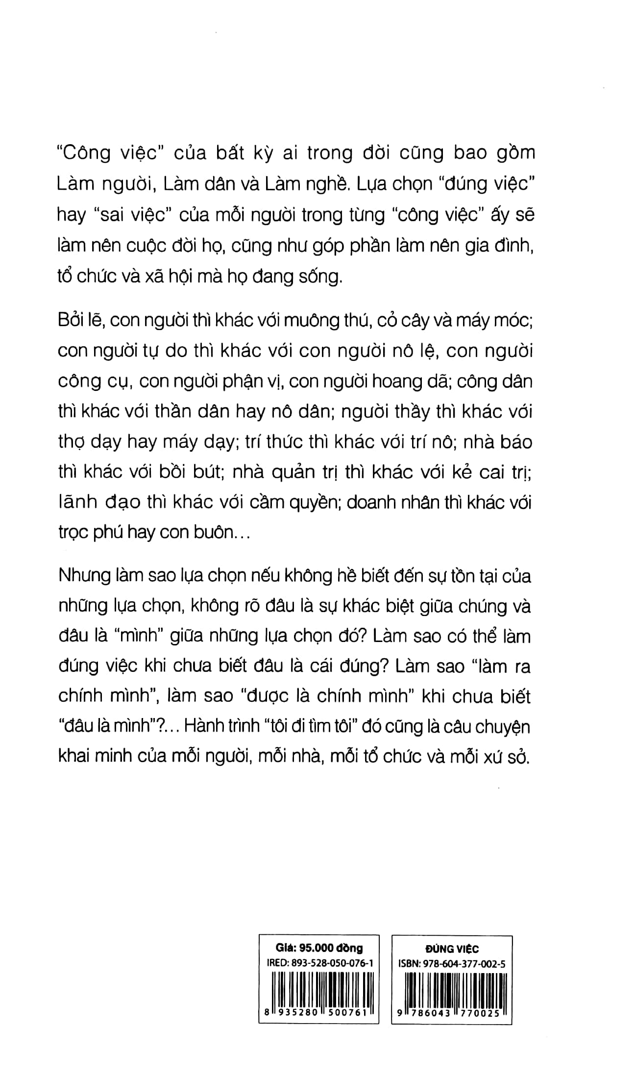 Đúng Việc - Một Góc Nhìn Về Câu Chuyện Khai Minh - Bìa Cứng