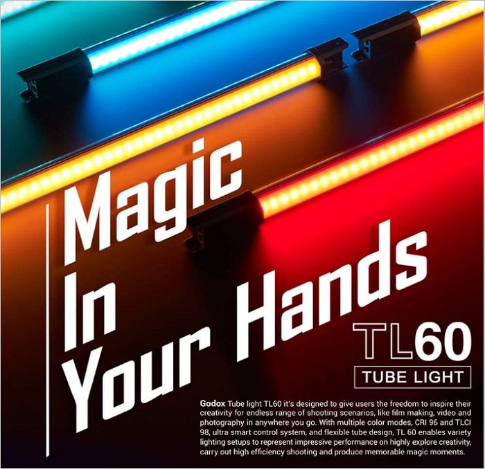 Đèn led Tube Light Godox TL60 RGB Hàng Chính Hãng