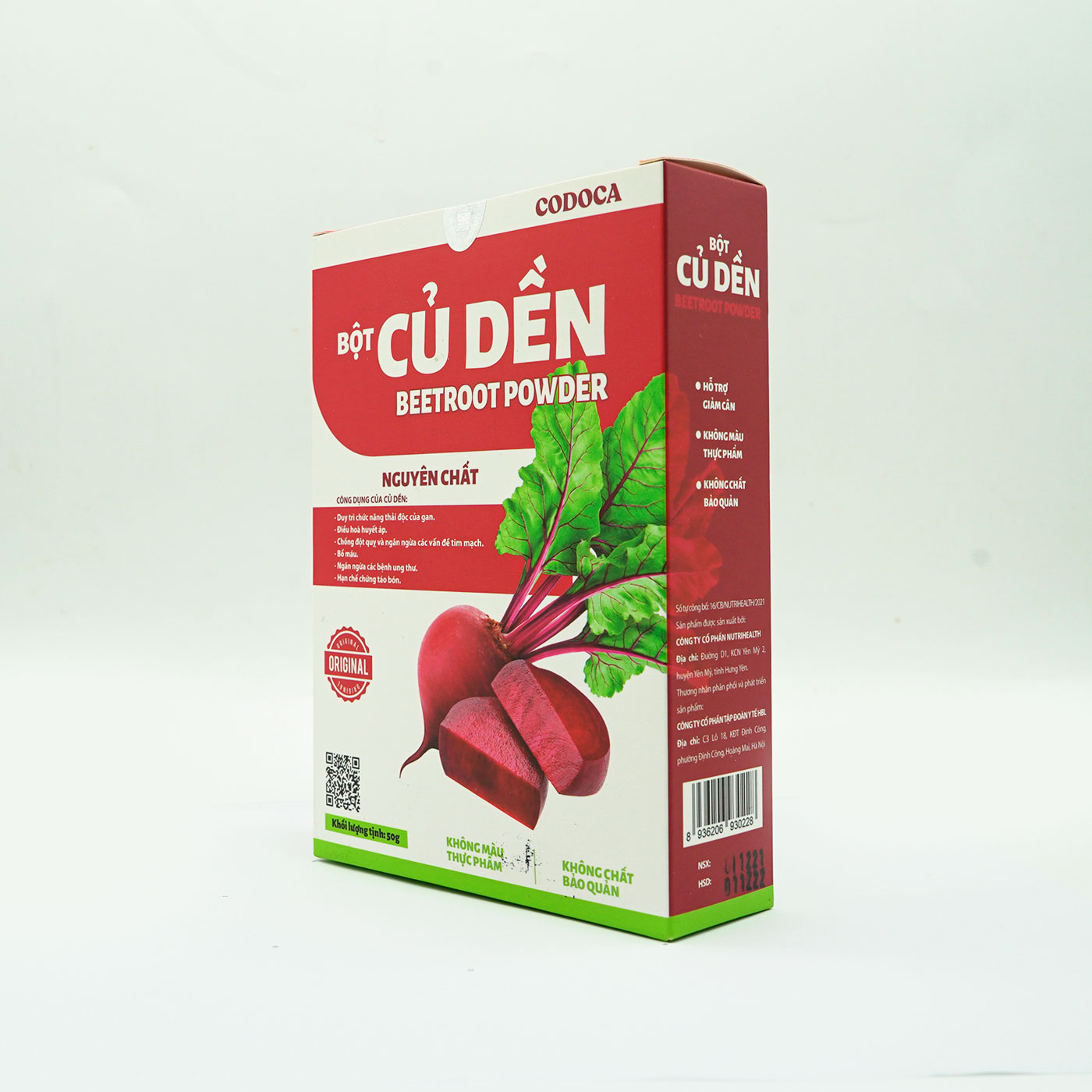 Bột Củ Dền Codoca Nguyên Chất sấy lạnh (50g) Bổ máu, ổn định huyết áp