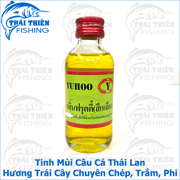 Nước Vàng Câu Cá Yuhoo Thái Lan Chai 58ml Hương Trái Cây Làm Tăng Vị Mồi, Kích Thích Cá Ăn Dùng Câu Cá Chép, Trôi, Trắm, Phi