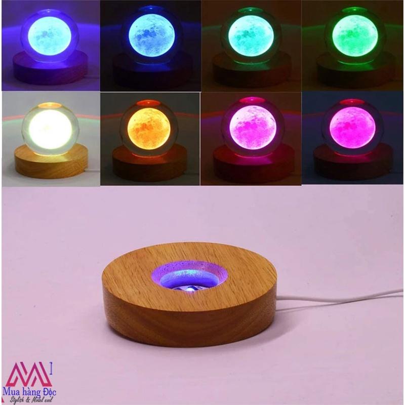 Bộ Quà Tặng Quả Cầu Pha Lê 3D LED Hạt Mưa 6CM