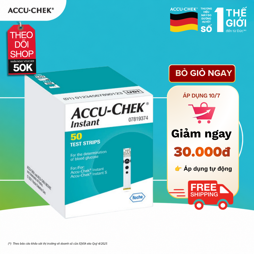 Hộp 50 Que Thử Đường Huyết ACCU-CHEK Instant