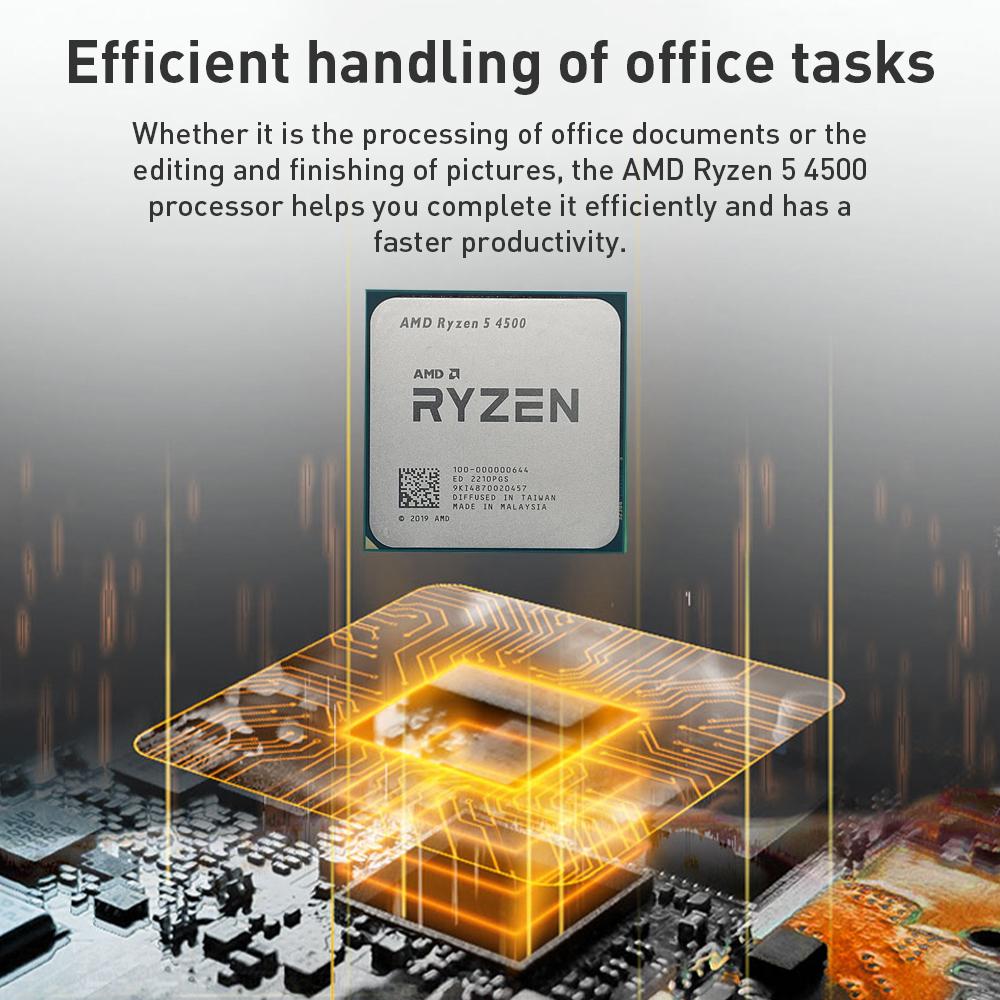 AMD Ryzen 5 4500 R5 4500 3.6 GHz 6 Nhân 12 Luồng 7NM L3=8M 100-000000644 Socket AM4 Mới nhưng không có tản nhiệt