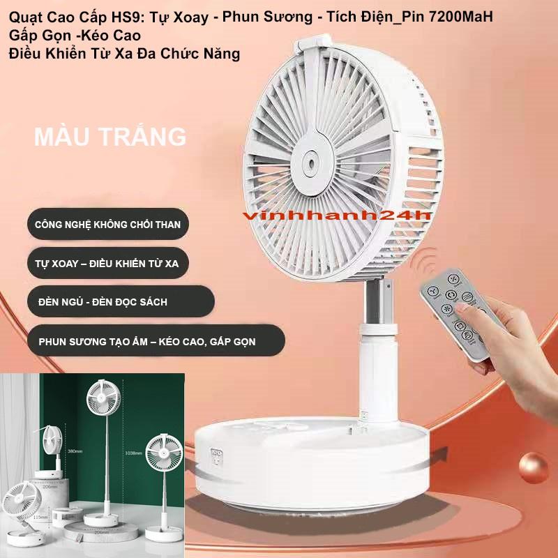 MẪU QUẠT FLAGSHIP ĐA CHỨC NĂNG - CAO CẤP - TỰ XOAY - PHUN SƯƠNG - 2 ĐÈN LEB - 2 CHẾ ĐỘ XOAY