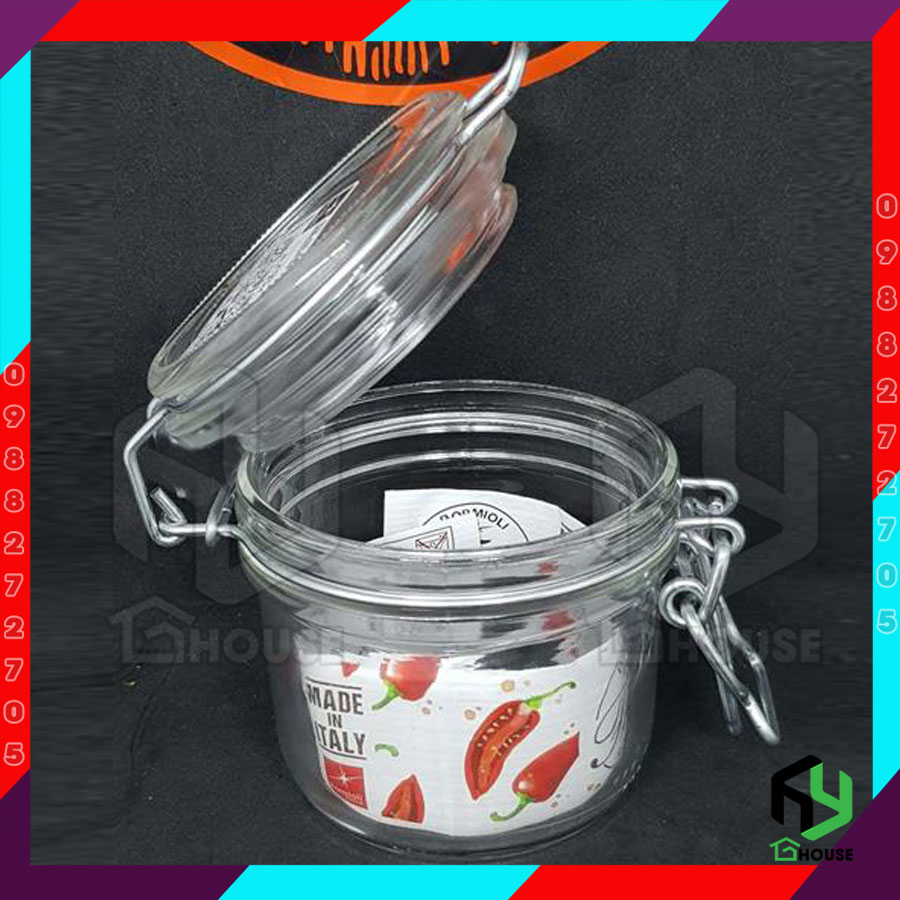 ITALY-Hũ thủy tinh nắp cài FIDO - Bormioli Rocco - 130ml - Siêu kín hơi - Glass jar with airtight lid