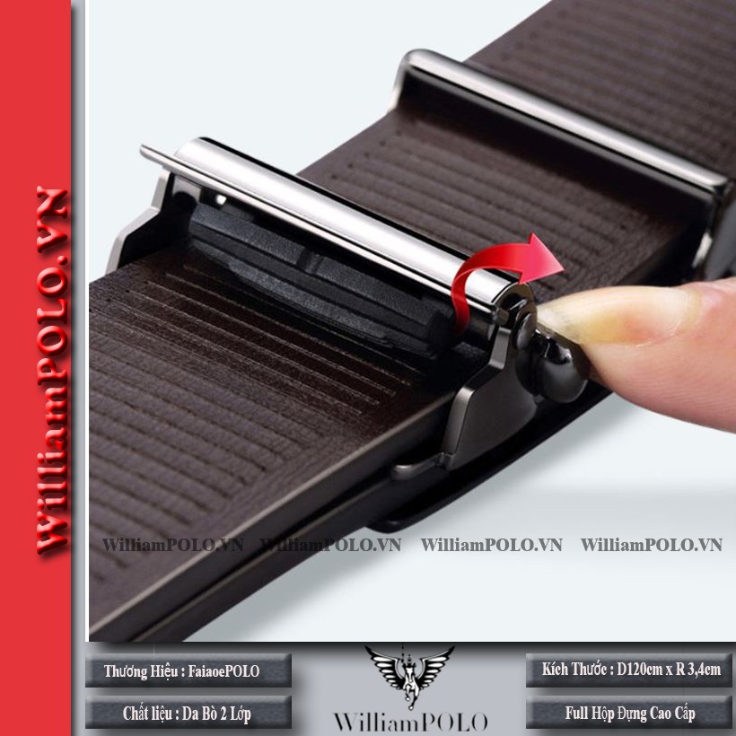 Thắt lưng nam , dây nịt nam cao cấp FaiaoePOLO - V05