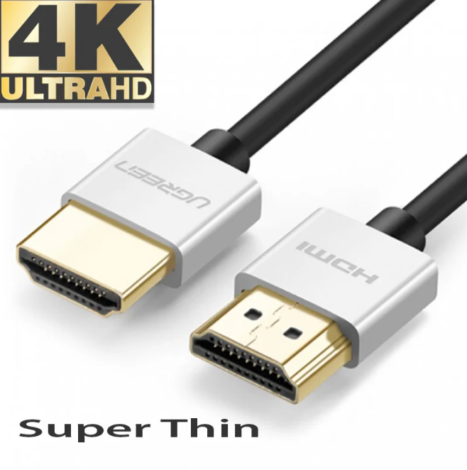 Dây HDMI 2.0 siêu mỏng thuần đồng 10.8Gbps dài 1m Ugreen (30476)- Hàng chính hãng