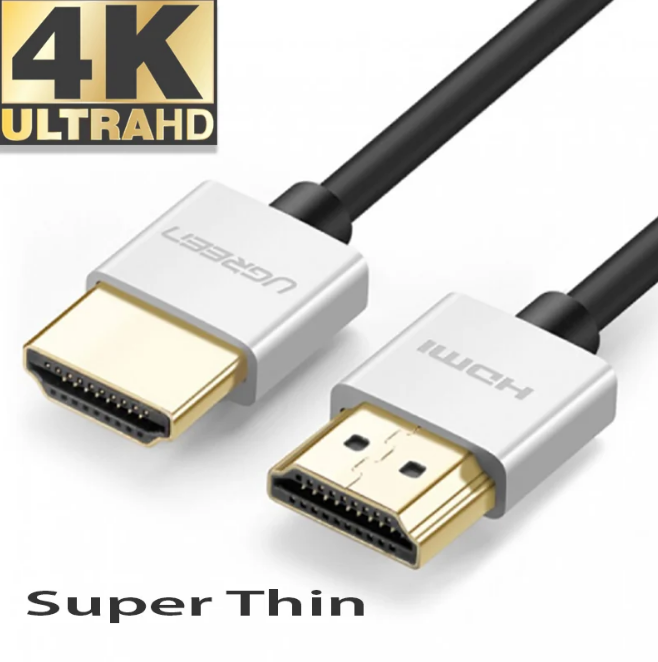 Dây HDMI 2.0 siêu mỏng thuần đồng 10.8Gbps dài 2m Ugreen (30478)- Hàng chính hãng