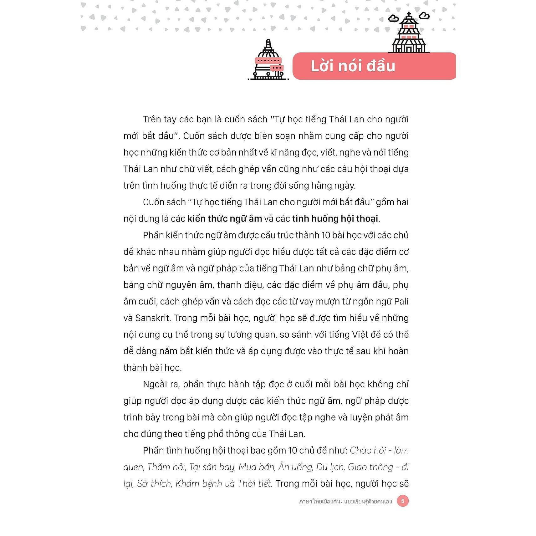 Sách - Tự Học Tiếng Thái Lan Cho Người Mới Bắt Đầu - MCBooks