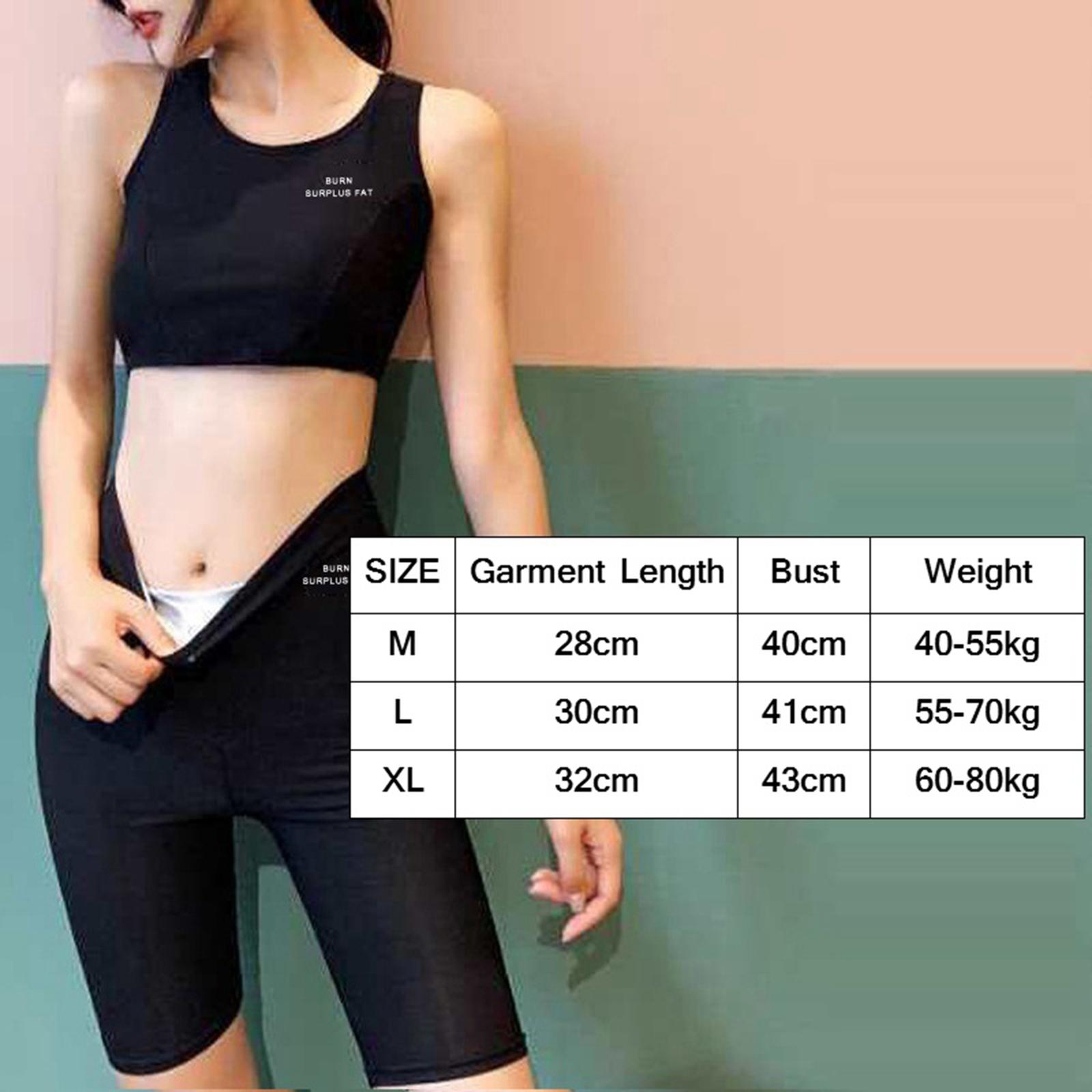 2xWomen Sauna Pants Slimming Loss Weight Sweat Crop Top Fat Burner Shorts XL