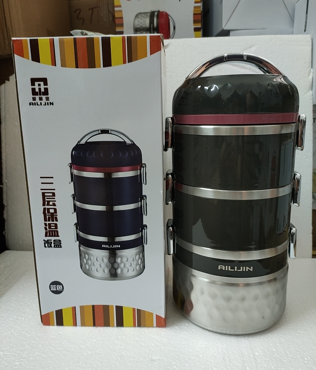 CẶP LỒNG INOX SUS 304 3 NGĂN DUNG TÍCH 4L CỠ ĐẠI
