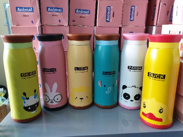 Bình giữ nhiệt cho bé hình động vật 500ml - giữ nhiệt lâu