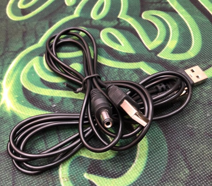 Combo 2 sợi:Dây sạc USB ra jack DC 5,5ly