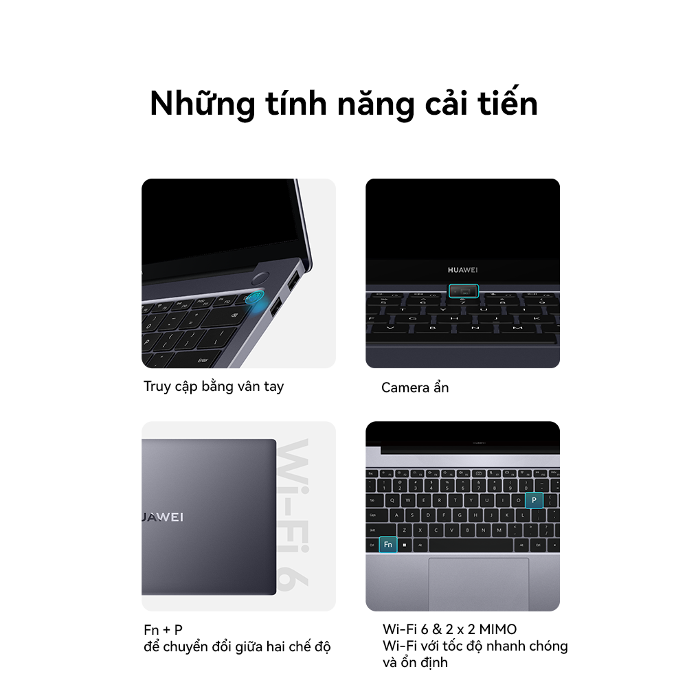 Máy Tính Xách Tay HUAWEI MateBook 14 (16GB/512GB) | Intel Core i5 Thế Hệ Thứ 12 | Màn Hình HUAWEI 3:2 Fullview 2k | Nút Nguồn Vân Tay | Hàng Chính Hãng