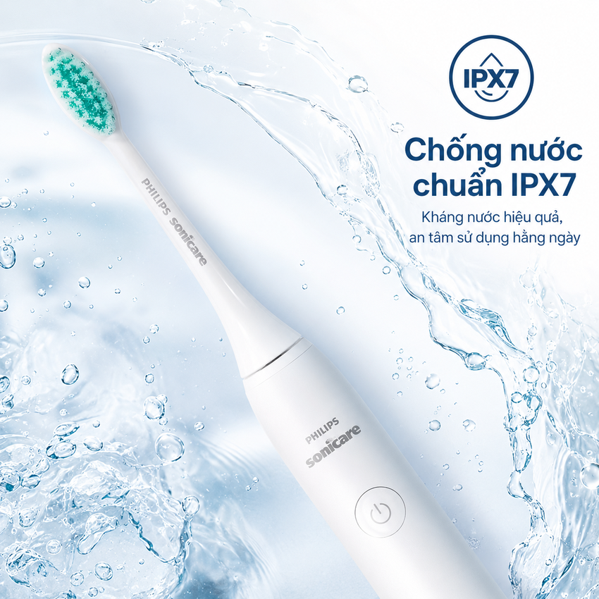 Bàn chải đánh răng điện Philips Sonicare HX2421 tích hợp 2 chế độ làm việc Clean, Sensitive - Hàng Nhập Khẩu
